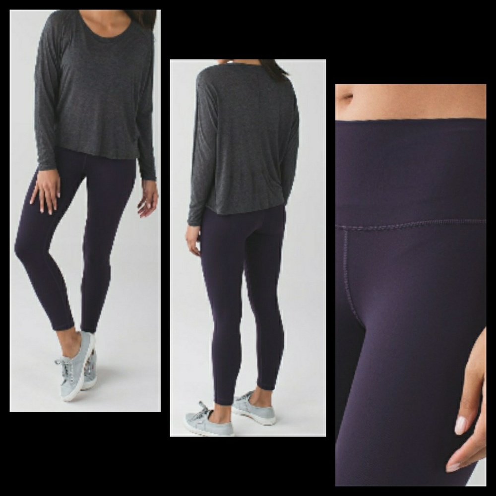 NEW Lululemon High Times Black Grape leggings
